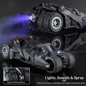 Modellino Auto <span class=keywords><strong>Batmobile</strong></span> in Lega YouLian, Statuetta da Esposizione, Giocattolo Unisex in Scala 1:8, Diecast con Batteria Alcalina AAA, Regalo - Product Image 3