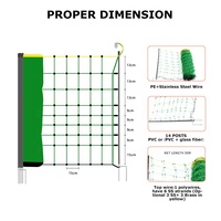 Clôture électrique pour moutons et chèvres avec double pointe, espacement de 15 cm, clôture de ferme en plastique, imperméable et écologique