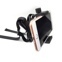 Support de casque de moto en caoutchouc flexible support de menton support de téléphone avec sangle pour caméra d'action 8/7/6/5 pour une utilisation en extérieur