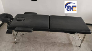 Table de massage pliante GINEE <span class=keywords><strong>en</strong></span> aluminium, portable, pour soins de beauté, acupuncture et thérapies. - Product Image 4