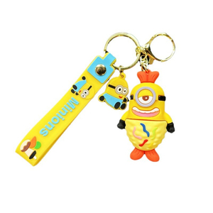 Bán buôn Anime phim hoạt hình búp bê mặt dây chuyền Keychain PVC Anime Minions chủ chốt - Product Image 5