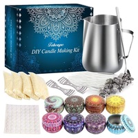 Kit de fabrication de bougies DIY en cire d'abeille naturelle écologique en gros avec 8 boîtes