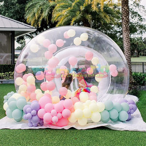 Maison d'amusement de fête pour enfants, igloo en cristal à bulles gonflables blanc clair, tente dôme, souffleur transparent, ballons à bulles gonflables - Product Image 2