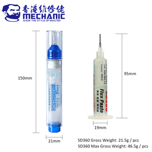 Pâte à souder transparente sans nettoyage MECHANIC Icing SD360 Max 10cc, <span class=keywords><strong>flux</strong></span> d'huile avancé pour la réparation <span class=keywords><strong>de</strong></span> PCB, SMD, BGA, SMT - Product Image 5