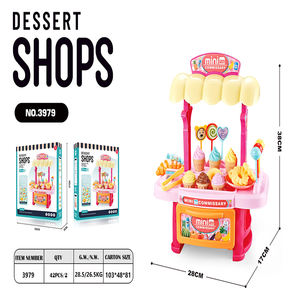 MILI Ensemble de jouets de <span class=keywords><strong>cuisine</strong></span> et de nourriture pour enfants Maison de jeu éducatif avec crème glacée Barbecue Supermarché Jouets d'habillage pour enfants - Product Image 5