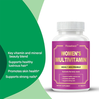Complément alimentaire en comprimés pour femmes, multivitamines et minéraux, marque privée OEM, favorisant la croissance des cheveux, la santé de la peau et des ongles forts.