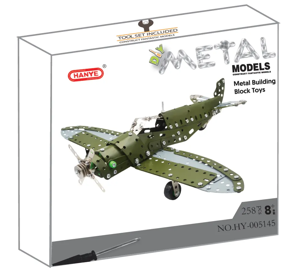 HY05145 Diecast vliegtuig modellen metal building blokken spelen speelgoed model vliegtuig 258PCS nieuwe speelgoed 2020