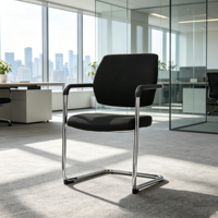 Chaise de bureau avec cadre en acier, dossier en maille, design ergonomique, pour conférences, formations et usage domestique - Vente en gros disponible