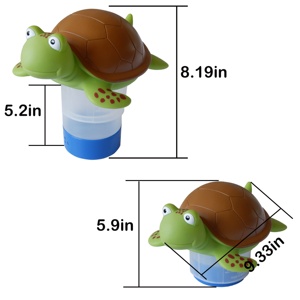 Turtle Water <strong>Chlorine</strong> <strong>Tablet</strong> Floater Pool Floating <strong>Chlorine</strong> Dispenser Cleaning for Chemical <strong>Tablets</strong> Fits 3" Tabs Bromine - Product Image 4