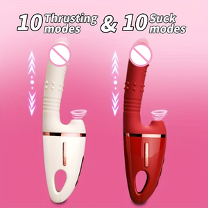 カップル向けセックストイ ミニセックスマシン 10モード 突き上げ式ディルド 乳首バイブレーター 10モード吸引式クリトリスオーガズム 防水USB - Product Image 5
