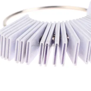 Kunden spezifisches Logo Friseur Färben Übungs muster Weiße Haarfarbe Ringe Haar karten für Salon