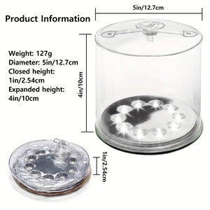 Năng lượng mặt trời Inflatable trang trí ngoài trời lều có thể gập lại trong suốt Frosted da chiếu sáng LED ngọn đuốc cắm trại đèn pin - Product Image 2