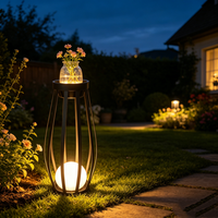 Lampes solaires de jardin, étanches, pour cour, balcon, support de plantes, lampe LED de sol pour aménagement paysager, hôtel, villa, lampe décorative de patio