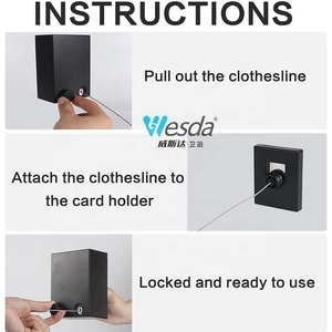 WESDA Corde à <span class=keywords><strong>linge</strong></span> rétractable réglable <span class=keywords><strong>pour</strong></span> l'intérieur/l'extérieur Corde de séchage <span class=keywords><strong>pour</strong></span> l'intérieur/l'extérieur <span class=keywords><strong>pour</strong></span> un séchage pratique - Product Image 3