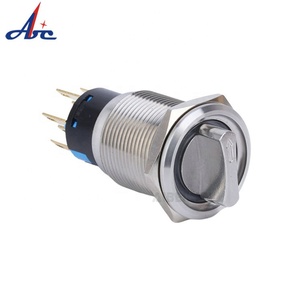 19 Mét 3 Vị Trí 2NO2NC Thép Không Gỉ Chống Thấm Nước 12V Vòng Màu Xanh LED Light <span class=keywords><strong>Selector</strong></span> Rotary Chuyển - Product Image 3