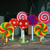 Lanternes en forme de sucettes, décoration lumineuse pour le festival de Zigong, lanterne de fête, usine de lanternes