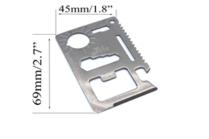 Carte multifonction de survie pour le camping en plein air, couteau de survie en acier inoxydable, outil portable de taille carte de crédit pour cadeaux promotionnels - Product Image 2