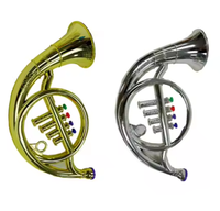 Eco-friendly ABS French Horn 4 Color-Coded Keys Musical Wind Instrument Kids Musical Instruments Accessories