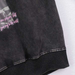 Streetlux Sweat à capuche court pour homme 500GSM Heavyweight Sun Faded Acid Wash Distressed Custom Hoodie Heavyweight Hoodie - Product Image 3