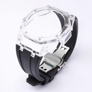Bracelet de montre en caoutchouc de remplacement tendance pour Casio <span class=keywords><strong>GA</strong></span>-<span class=keywords><strong>2100</strong></span>, avec boucle déployante - Product Image 1