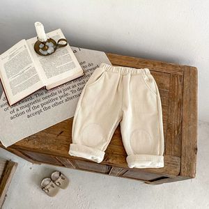 Kışlık Bebek Giysileri Uzun Sıcak Düz Renk Pantolon Yenidoğan Bebek Günlük Unisex Kordonlu Giyim - Product Image 2