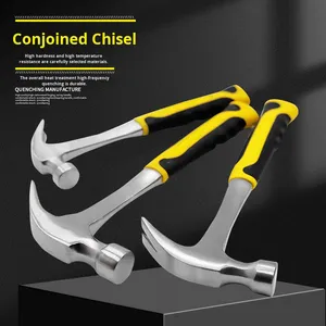 Martello combinato artiglio martello per unghie martello di sicurezza acciaio di grado industriale manico in acciaio di lunghezza 200mm grande piccolo martello per la rimozione dei chiodi - Product Image 1