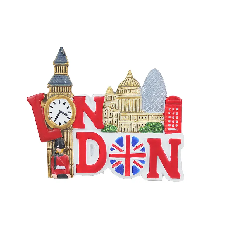 Promotie Goedkope 3D Hars Custom Polyresin Souvenir Londen 3D Koelkast Magneet Voor Promotie Geschenken