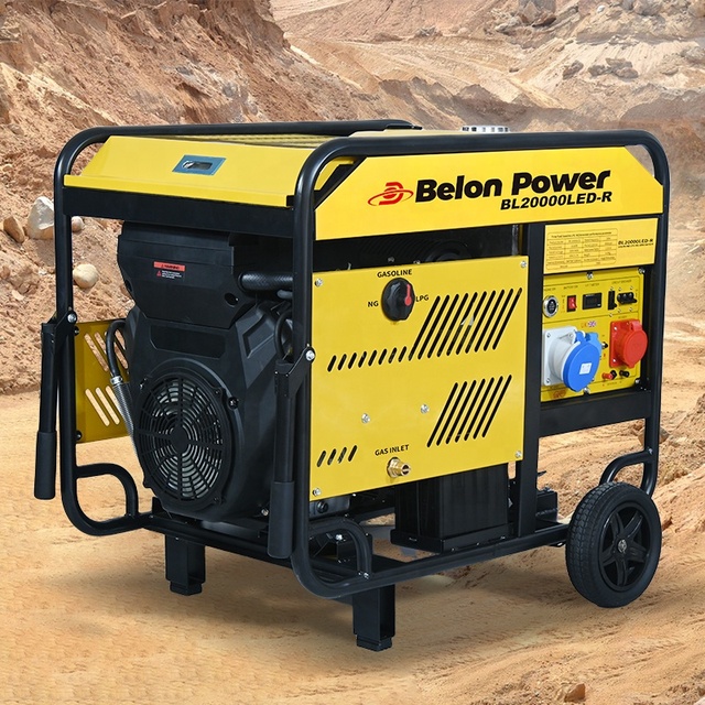 15KW Three Fuel Gasoline/LNG/CNG Generator Portable Power Electric Start 4-stroke 16KW AC Single Phase 50/60hz 220V 230V