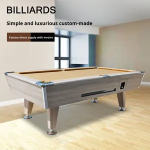 Đồng tiền hoạt động gỗ 8ft hồ bơi bàn nhà sử dụng phong cách Mỹ màu đen tám thương mại trò chơi hội trường bên địa điểm Túi da - Product Image 1