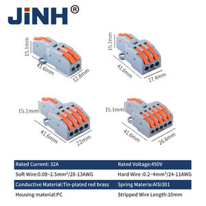 JINH Kompakter 2-Poliger Steckklemmenblock mit Hebelverschluss Schneller Elektrischer Kabelhebelverbinder für Beleuchtung - Product Image 5