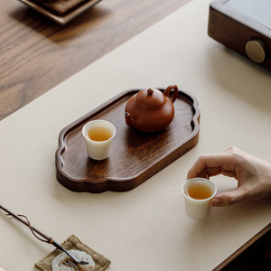 Guanlan Walnut Wood <b>Tea</b> <b>Tray</b> Irregular Shape Handmade Durable For Kung Fu <b>Tea</b> Ceremony - Product Image 3