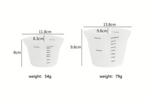 Lot de 2 tasses à mesurer en silicone de 500 ml (16 oz) et 250 ml (8 oz) pour la cuisine domestique et la coulée de résine époxy - Product Image 2