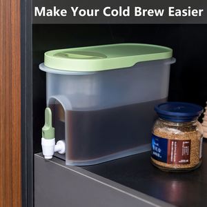 เครื่องทำกาแฟเย็นแบบโฮมเมด DIY ขนาด 1 แกลลอน พร้อมที่กรองสแตนเลสแบบละเอียดพิเศษ สำหรับทำเครื่องดื่มผลไม้และน้ำเย็น - Product Image 2