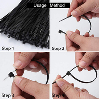 Attache-câble en nylon autobloquant certifiée CE et RoHS, 4,8*550 mm, avec crochet pour câbles électriques, température de fonctionnement -40~+85