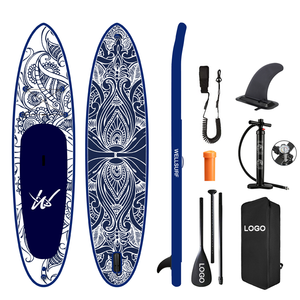 กระดานยืนพายแบบเป่าลมขนาด 11.6 ฟุต 350 ซม. รุ่น Customized Surfing พร้อมอุปกรณ์คุณภาพสูง สีเขียวลึกลับ สำหรับตกปลา - Product Image 3
