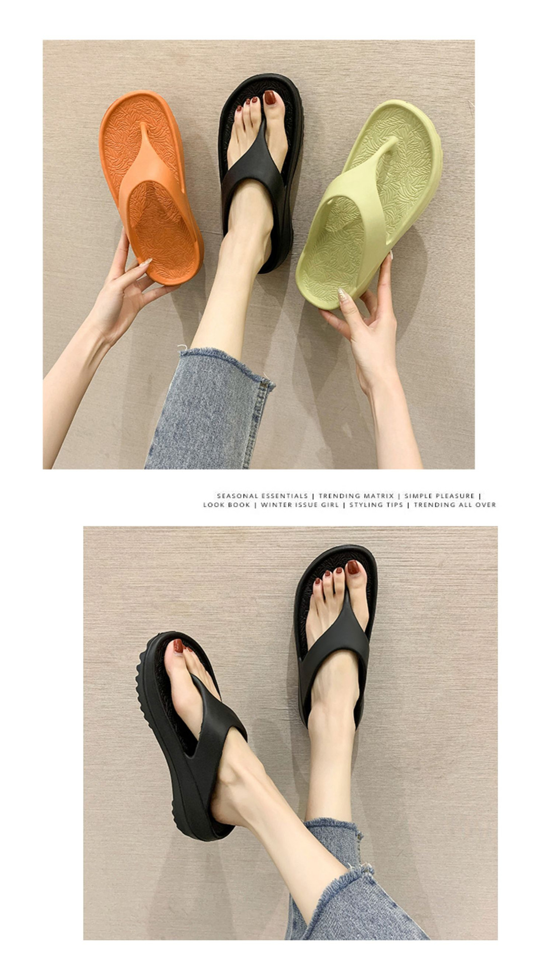Summer Platform Flip-flops Slippers Woman Non Slip Beach Flipflops Outdoor Slides