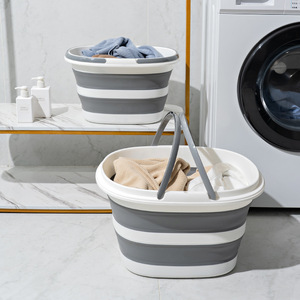 Space-Saving Foldable Plastic <strong>Bucket</strong> Waterproof Laundry Basket with Handle for Car Outdoor Portable Storage-Easy Folding <strong>Bucket</strong> - Product Image 6