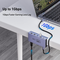 Station d'accueil portable de haute qualité USB-C pour ordinateur portable et adaptateur chargeur Type-C, concentrateur multiport 9-en-1 USB-C pour MacBook