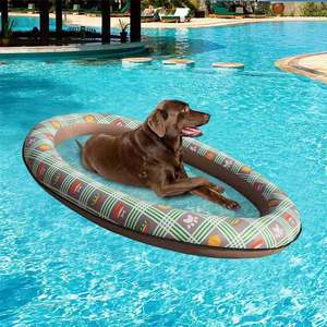 PVC Inflatable Pet Float Dog Pool Float Bed Water Raft For Dogs Swimming Floatation Aid - Product Image 1