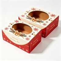 Boîte d'emballage en gros pour gâteaux et biscuits de Noël, boîte à biscuits de haute qualité, emballage pour gâteaux et biscuits avec encre à base de soja