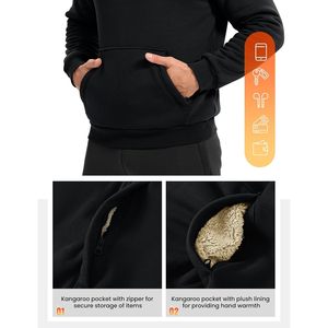 Sudadera para Hombre con Forro de Sherpa, Cuello Redondo, Felpa Térmica, Mangas Raglán, Corte Regular - Product Image 4