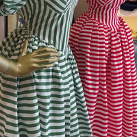 Robe élégante à col carré et manches bouffantes taille haute, nouvelle collection été 2026, style transfrontalier Europe-Amérique pour femmes