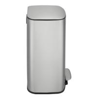 Grande poubelle en acier inoxydable de 50L Poubelle de recyclage Poubelle de cuisine en acier inoxydable en métal de 13 gallons avec couvercle souple
