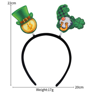 Serre-tête décoratif unisexe en feutre et plastique, motif trèfle amusant, pour le festival <span class=keywords><strong>irlandais</strong></span>, le carnaval et la fête de la Saint-Patrick - Product Image 2