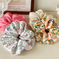 Chouchous élastiques en satin doux et brillant, motifs floraux et agrumes, accessoires pour queue de cheval, pour usage quotidien, fêtes et mariages