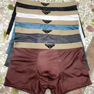 Großhandel Einfarbige Herren-Unterwäsche, Mittlere Taillenhöhe, Große Größen Viereckige Unterhosen, Atmungsaktive Herren-Boxershorts - Product Image 5