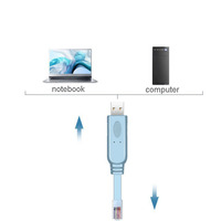 Cantell USB 2,0 a Rj45 Cable de consola de puerto serie Rollover para RED