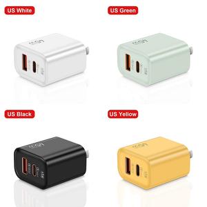 45W GaN super veloce caricatore USB A + C veloce adattatore di alimentazione <span class=keywords><strong>2</strong></span> porte PD usb tipo c macaron travel charger us eu plug per iphone 16 15 - Product Image 3