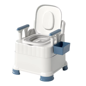 Inodoro portátil de plástico montado en el suelo cuadrado de dos piezas europeo <span class=keywords><strong>barato</strong></span> para uso en el baño de ancianos y mujeres embarazadas - Product Image 2