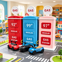 Pompe à essence de jeu d'imitation pour enfants avec panneau GAS et tuyau de jeu pour aire de jeux intérieure, école maternelle, café ludique, équipement de jeu de rôle